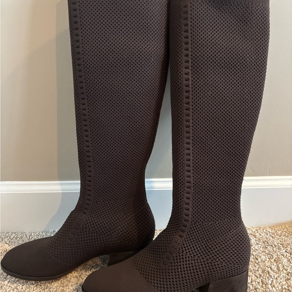 New Eileen Fisher Paziz Crepe Recycled Stretch Knit Boot